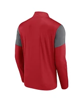 Fanatics Men's Red Wisconsin Badgers Primary Quarter-Zip Top