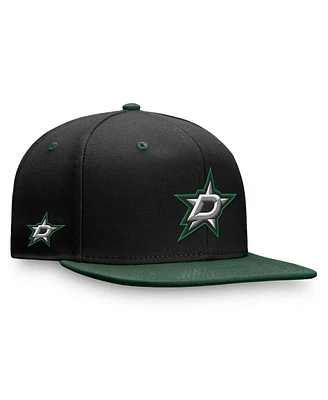 Fanatics Men's Black/Green Dallas Stars Heritage Retro Fitted Hat