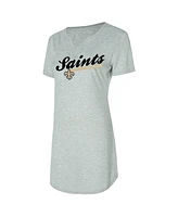 Concepts Sport Women's Gray New Orleans Saints Petition Knit Nightshirt