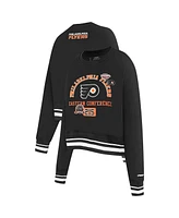 Pro Standard Women's Black Philadelphia Flyers Area Code Cropped Pullover Sweatshirt