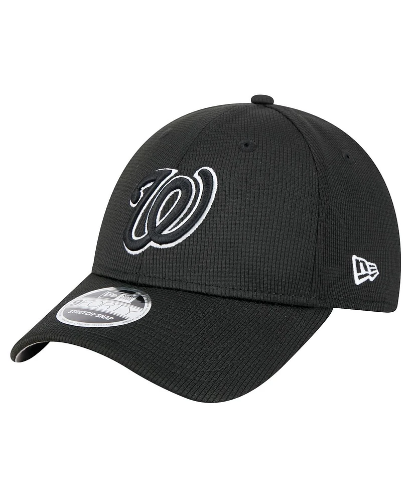 New Era Men's Black Washington Nationals Pivot 9Forty Adjustable Hat