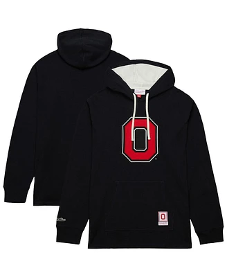 Mitchell & Ness Men's Black Ohio State Buckeyes Lightweight Thermal Pullover Hoodie