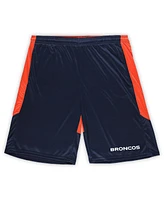 Fanatics Men's Navy/Orange Denver Broncos Big Tall Launch Shorts