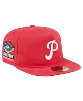 New Era Men's Red Philadelphia Phillies Championship Side Flag A-Frame 59Fifty Fitted Hat
