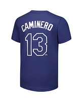 Nike Big Boys and Girls Junior Caminero Navy Tampa Bay Rays Name Number T-Shirt