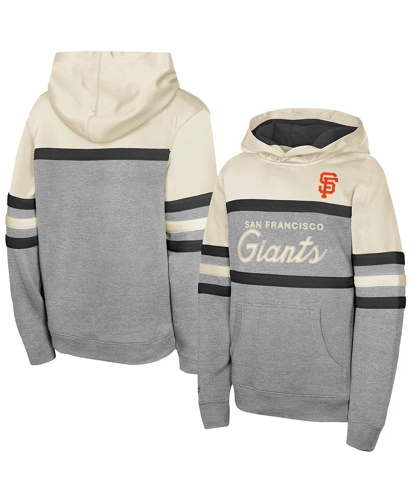 Mitchell & Ness Men's Cream San Francisco Giants Head Coach Pullover Hoodie