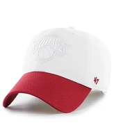 '47 Brand Men's x Tommy Hilfiger White/Red New York Knicks Courtside Cleanup Adjustable Hat