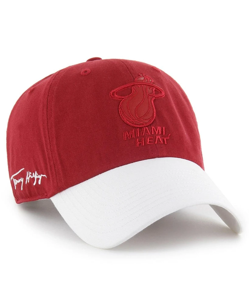 '47 Brand Men's x Tommy Hilfiger Red/White Miami Heat Courtside Cleanup Adjustable Hat
