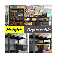 6 Tier Heavy Duty Metal Storage Shelves,Easy to Assemble, Adjustable,Storage Shelves for Basements, Garages and Kitchen, 84"H55.1"W23.6"D