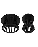 Mondawe Round Coffee Table Set of 2, Grille Molding, Suitable for Bedroom, Living Room, Balcony