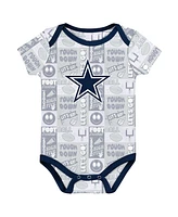 Outerstuff Baby Boys and Girls Dallas Cowboys Play Day Bodysuit, Set of 3