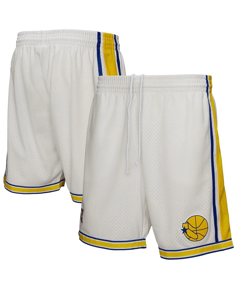 Mitchell & Ness Men's White Golden State Warriors Authentic Shorts