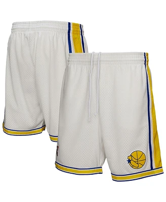Mitchell & Ness Men's White Golden State Warriors Authentic Shorts