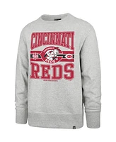 '47 Brand Men's Gray Cincinnati Reds Letters Headline Pullover Sweatshirt