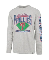'47 Brand Men's Gray Philadelphia Phillies Fair Ball Franklin Long Sleeve T-Shirt