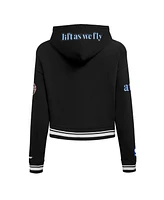 Pro Standard Women's Black Atlanta Hawks 2024/25 City Edition Cropped Pullover Hoodie
