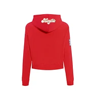 Pro Standard Women's Red Memphis Grizzlies 2024/25 City Edition Chenille Applique Cropped Pullover Hoodie