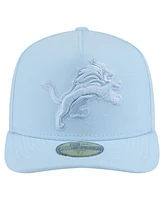 New Era Men's Light Blue Detroit Lions Color Pack A-Frame 59FIFTY Fitted Hat
