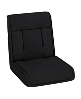 Folding Floor Chair Convertible Lazy Chair with 14-Poistion Adjustable Backrest