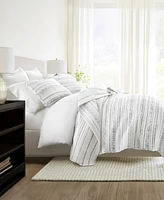 ienjoy Home Relic Stripe Reversible -Pc. Quilt Set