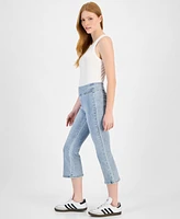 Dkny Jeans Petite High-Rise Cropped Flared-Leg Pull-On