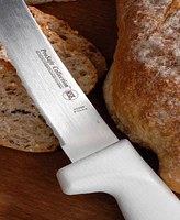 Ergonomic Stainless Steel Bread Knife, Curved Serrated, 9"