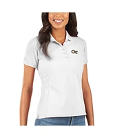Antigua Women's White Georgia Tech Yellow Jackets Legacy Pique Polo Shirt