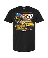 Joe Gibbs Racing Team Collection Men's Black Christopher Bell Dewalt Patriotic Car T-Shirt