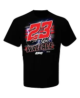 Checkered Flag Sports Men's Black Bubba Wallace Name Number T-Shirt