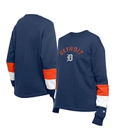 New Era Women's Navy Detroit Tigers Game Day Color Pullover Sweatshirt
