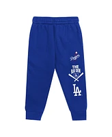 Outerstuff Toddler 2-Piece White/Royal Los Angeles Dodgers Wind Up Pullover Hoodie and Sweatpants Set