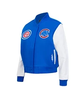 Pro Standard Women's Royal Chicago Cubs Game Day Classics Wool Full-Zip Varsity Jacket
