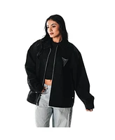 The Wild Collective Men's and Women's Black Golden State Valkyries Denim Full-Zip Jacket
