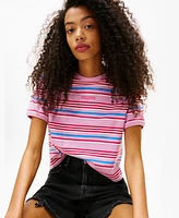 Tommy Jeans Women's Regular Fit Script Stripe Logo Tee