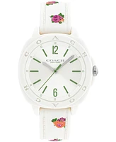Coach Women's Kitt Chalk Silicone Strap Watch, 35.4mm