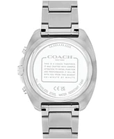 Coach Men's Charter Silver Tone Stainless-Steel Bracelet Watch, 39mm