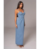 Jluxlabel Women's Mara Denim Bustier Dress