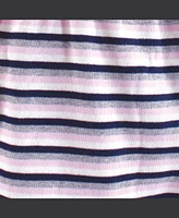 Touched by Nature Toddler Girls Organic Cotton Short-Sleeve Dresses 2pk, Heather Gray Stripe, 3