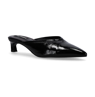 Tessa Onix Black Leather Mules