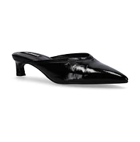 Tessa Onix Black Leather Mules