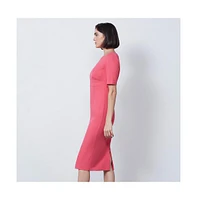 Etcetera Women's Pink Spring Sheath Dress Cosmos
