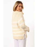 Petal and Pup Women's Shea Striped Collar Knit Sweater