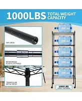 Heavy Duty 5-Tier Shelving Units Adjustable, Wire Shelf with 1000 lbs Capacity (250 per Shelf), 30 "D x 14" W x 65 "H, Black, 5 Levels, Storage Shelf