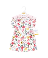 Hudson Baby Girls Cotton Dresses, Modern Botanical, 9-12 Months