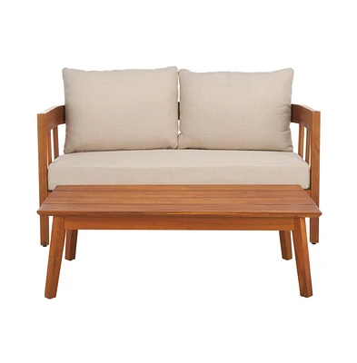 Owen Outdoor Bench And Table Set