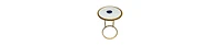 Marble & Agate Inlay End Table – Foil Finish Iron Frame for a Luxe Look