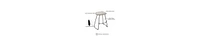 Rustic Counter Stool – Backless Mango Wood Saddle Seat with Whitewash Finish