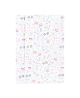 Hudson Baby Boys and Girls Cotton Poly Flannel Burp Cloths 8-Pack, Garden Fairies, One Size