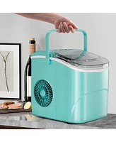 Cowsar Countertop Ice Maker,26Lbs/24H,9 Cubes 6 Mins,Portable Machine with Scoop and Basket,2 Sizes of Bullet Cube for Home Kitchen Off