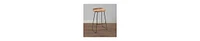 Industrial Barstool – Backless Mango Wood Seat with Metal Frame